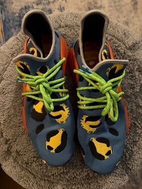 Adidas/Pharrell Williams NMD Human Made Multicolor Blue and Yellow Athletic Shoe